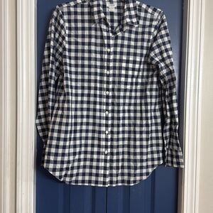 J. Crew Gingham Button Up Signature Fit Shirt Size S